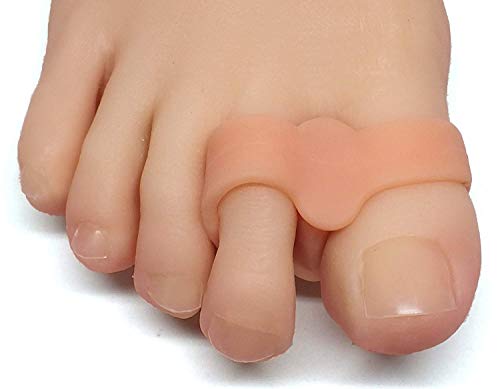Product Cover ZenToes Toe Separators with 2 Loops - Pack of 4 Soft Gel Bunion Correctors (Beige)