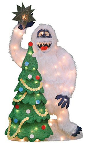Product Cover Product Works 32-Inch Pre-Lit Bumble and Christmas Tree Christmas Yard Decoration, 70 Lights