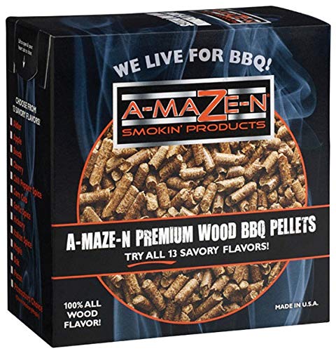 Product Cover A-MAZE-N AMNP2-STD-0006 100% Premium Wood BBQ Smoker Pellets, Hickory, 2 Pounds