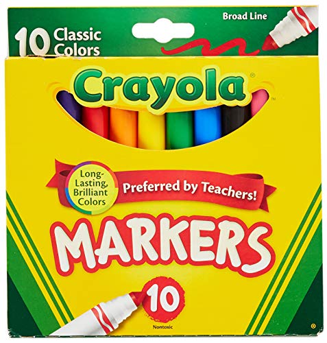 Product Cover Crayola 758114552570 Broad Line Markers, Classic Colors 10 Each (Pack of 24), Case of 24, Count