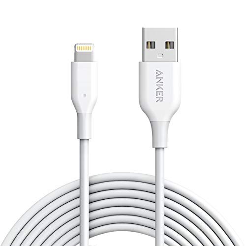Product Cover Anker PowerLine 10ft Lightning Cable, MFi Certified for iPhone XS / XS Max / XR / X / 8 / 8 Plus / 7 / 7 Plus / 6 /6 Plus / 5s / iPad, and More (White)