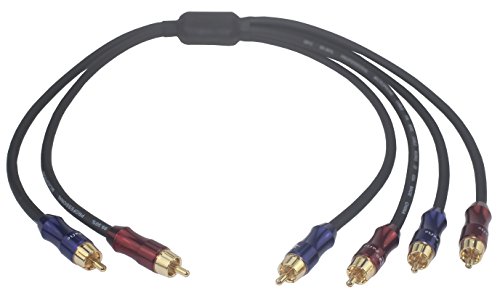 Product Cover [Wv-rcato2/rcakite-05] RCA Stereo Plug Male to Dual RCA Stereo Plug Male 1 Input 2 Output Stereo Audio Splitter Cable/Gold Plated Plug / 4n OFC Pure Copper Wire - 1.5ft (50cm)