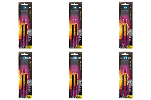 Product Cover uni-ball Gel Impact RT Retractable Pen Refills, Bold Point, Black Ink, Pack of 2, 6 Packs