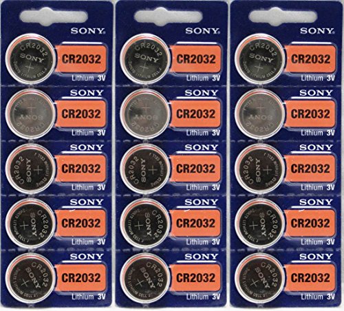 Product Cover 15 Genuine Sony CR2032 3v Lithium 2032 Coin Batteries Freshly Packed by Sony Size: 15 Pack Model: (Electronics Consumer Store)