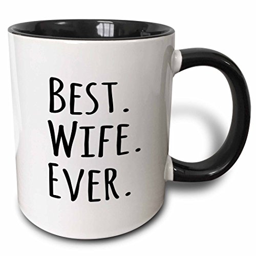 Product Cover 3dRose 151521_4 Best Wife Ever Mug, 11 oz, Black
