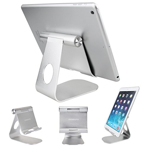 Product Cover oenbopo Tablet Stand Holder, Stand Aluminum Desktop Cell Phone Tablet Holder Stand Compatible for iPad Pro iPad Mini iPad Air, iPhone XR XS MAX X 8 7 6s 6 Plus 5s, Samsung Galaxy S6 S7 S8 S9, Switch