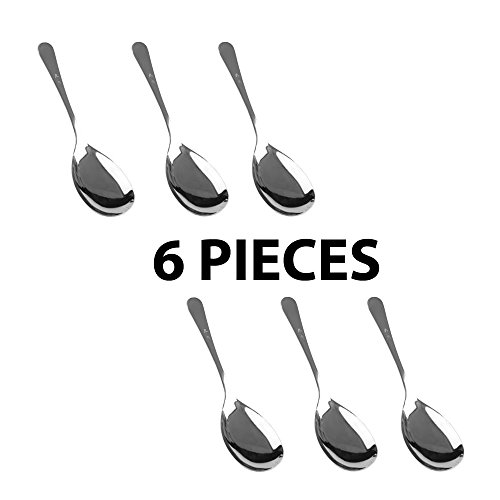 Product Cover (Set of 6) 10 Inch Stainless Steel Buffet Serving Spoon Set