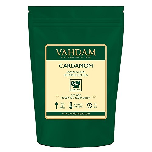 Product Cover Vahdam Teas Premium Assam CTC Blended with Fresh Indian Cardamom Chai Spiced Black Tea (3.53oz, 100g)