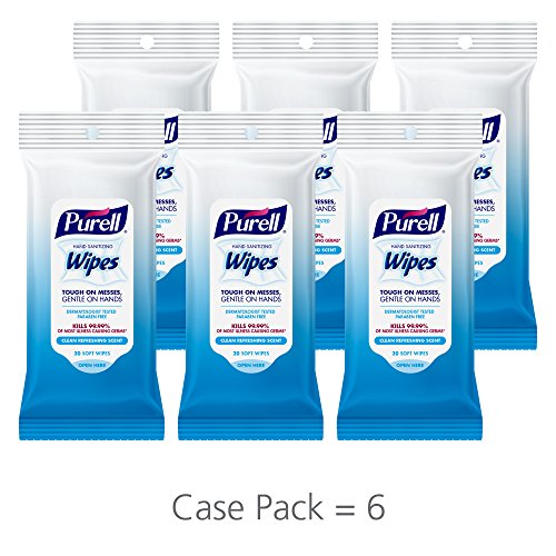 Product Cover PURELL Hand Sanitizing Wipes, Clean Refreshing Scent, 20 Count Travel Pack (Pack of 6) - 9124-09-EC