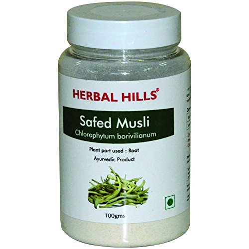 Product Cover Herbal Hills Safed Musli Powder | Safed Musli Root Powder | Vitality and Vigour Powder (Chlorophytum borivilianum) - 100 G