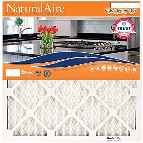 Product Cover NaturalAire Odor Eliminator Air Filter with Baking Soda, MERV 8, 14 x 25 x 1-Inch, 4-Pack