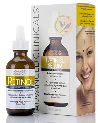 Product Cover Advanced Clinicals Professional Strength Retinol Serum. Anti-aging, Wrinkle Reducing (1.75oz)