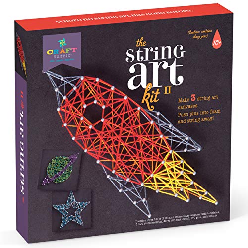 Product Cover Craft-tastic - String Art Kit - Craft Kit Makes 3 Large String Art Canvases - Space Edition