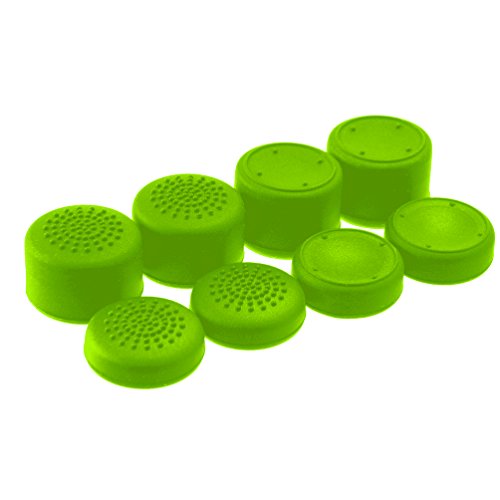Product Cover AceShot Thumb Grips (8pc) for Xbox One (One S & X) by Foamy Lizard - Sweat Free 100% Silicone Precision Raised Antislip Rubber Analog Grips For Xbox One Controller (8 grips) GREEN