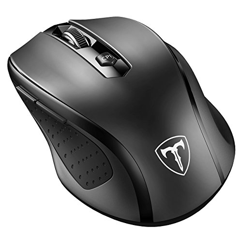 Product Cover VicTsing MM057 2.4G Wireless Mouse Portable Mobile Optical Mouse with USB Receiver, 5 Adjustable DPI Levels, 6 Buttons for Notebook, PC, Laptop, Computer, MacBook - Black