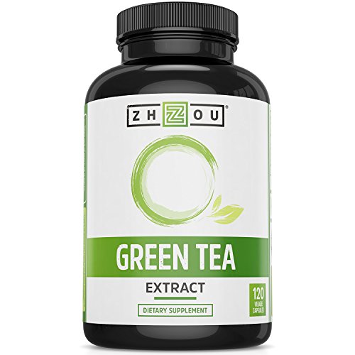 Product Cover Zhou Nutrition Green Tea Extract Supplement for Weight Loss - Boost Metabolism & Promote a Healthy Heart - 500mg, 120 Capsules