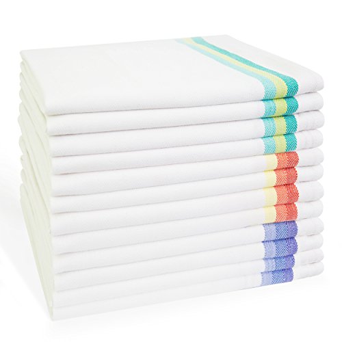 Product Cover Harringdons Kitchen Dish Towels Set of 12-Tea Towels 100% Cotton. Large Dish Cloths 28