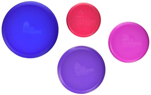 Product Cover Farberware 5163784 Huggers Reusable Silicone Food Savers, Set of 4, Berry
