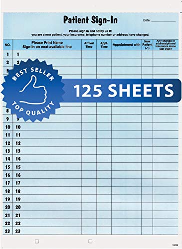 Product Cover Tabbies Patient Sign-in Label Forms, 8-1/2