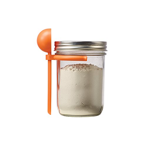 Product Cover Jarware 82634 Coffee Spoon Clip for Wide Mouth Mason Jars, Orange
