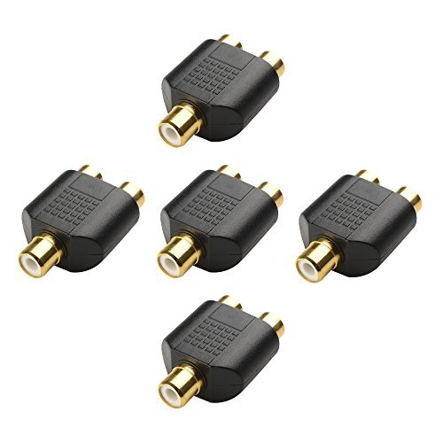 Product Cover Cable Matters 5-Pack, Gold Plated RCA Split Adapter