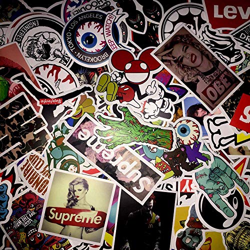 Product Cover (Not Random)100 Piece Skateboard Stickers Vintage Vinyl Laptop Luggage Decals Dope Sticker Mix Lot