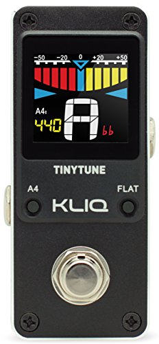 Product Cover KLIQ TinyTune Tuner Pedal for Guitar and Bass - Mini - Chromatic - with Pitch Calibration and Flat Tuning (Power Supply Required)