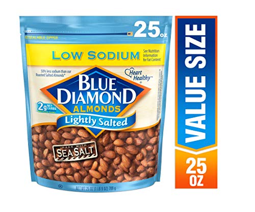 Product Cover Blue Diamond Almonds, Low Sodium Lightly Salted, 25 Ounce