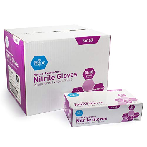Product Cover MedPride Powder-Free Nitrile Exam Gloves, Small, Case/1000 (10 Boxes of 100)