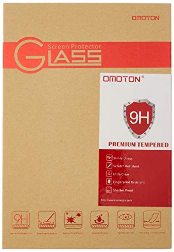Product Cover OMOTON Screen Protector for All-New Fire HD 8 (2018/2017/2016 Release), Tempered Glass/HD/ 9H Hardness