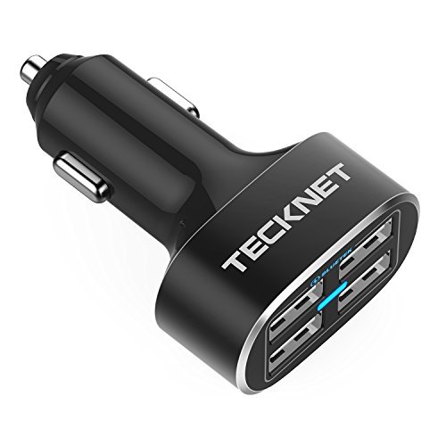 Product Cover USB Car Charger, TeckNet PowerDash D2 9.6A/48W 4-Port Rapid USB Car Charger with BLUETEKTM Technology For Apple iPhone 6 / 6 Plus, iPad Air 2 / mini 3, Galaxy S6 / S6 Edge and More
