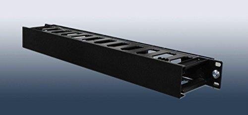 Product Cover Raising Electronics 1U Horizontal Rack Mount Cable Management Unit with Panel Plastic