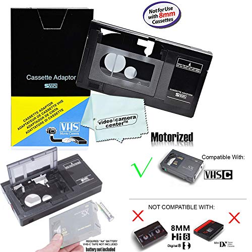 Product Cover Motorized VHS-C Cassette Adapter For JVC C-P7U CP6BKU C-P6U,Panasonic PV-P1,RCA VCA115 + 1 VCC113 Micro-Fiber Cloth