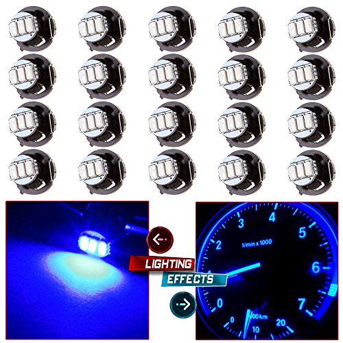 Product Cover cciyu 20 Pack Blue T4/T4.2 Neo Wedge 3LED Climate Control Light Bulbs Replacement fit for 1996-1999 Dodge Caravan 1998-2001 Acura Integra 2004-2011 Chevrolet Colorado