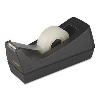 Product Cover Scotch Desktop Tape Dispenser, 1 Core, Weighted Non-Skid Base, Black, Sold as 1 Each
