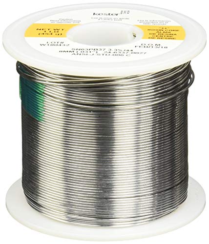 Product Cover Kester 24-6337-0027 Solder Roll, Core Size 66, 63/37 Alloy, 0.031 Diameter