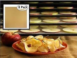 Product Cover Superior 9 Pack Super Non-stick, Dupont Teflon Re-usable Food Dehydrator Sheets for Excalibur 2500, 2900, 3500, 3900 or 3926t. Sheet Measures 14