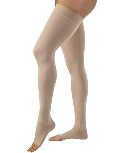 Product Cover JOBST Relief Thigh High Open Toe Compression Stockings, High Quality, Unisex, Extra Firm Legware with Silicone Band for Easy Donning, Compression Class- 20-30