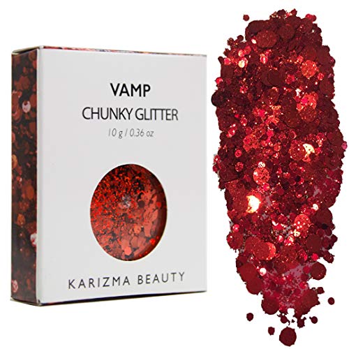 Product Cover NOTE KARIZMA Vamp Chunky Glitter BEAUTY âœ® Festival Glitter Cosmetic Face Body Hair Nails