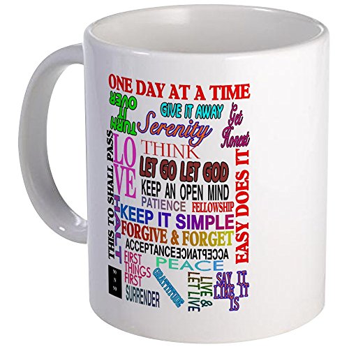 Product Cover CafePress - 12 STEP SLOGANS IN COLOR Mug - Unique Coffee Mug, Coffee Cup