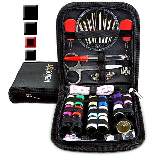 Product Cover Sewing KIT - Tackle Any Emergency Clothing Repairs with This High Rated Basic Mini Mending Sew Pack for Kids and Adults, Small Beginner Sowing Travel Kits with Supplies, Easy to Use Thread and Needle