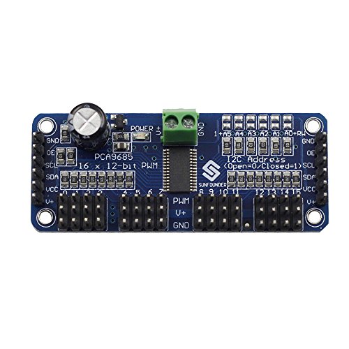Product Cover SunFounder PCA9685 16 Channel 12 Bit PWM Servo Driver for Arduino and Raspberry Pi