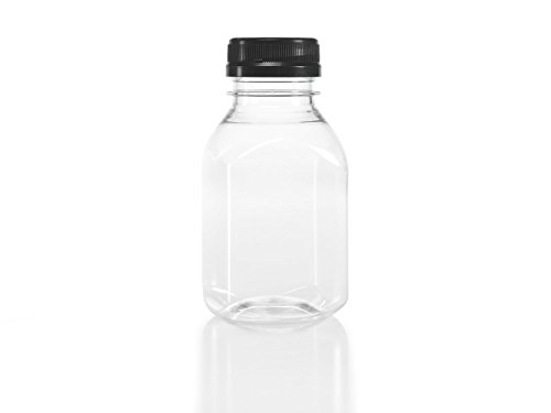 Product Cover Clear Food Grade Plastic Juice Bottles 8 Oz with Cap 24/pack