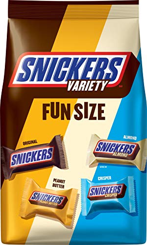Product Cover Snickers Variety Mix Fun Size Candy Bars, Great for Valentine's Chocolate, 35.09-Ounce