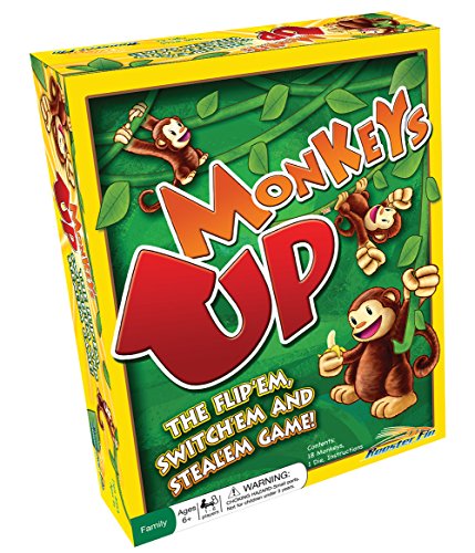 Product Cover Monkeys Up Family Board Game - Kids Learn Strategy, Social Skills and Improve Memory, Math Teacher Created Educational Fun for All Ages, Children or Adults 6 Years and Up