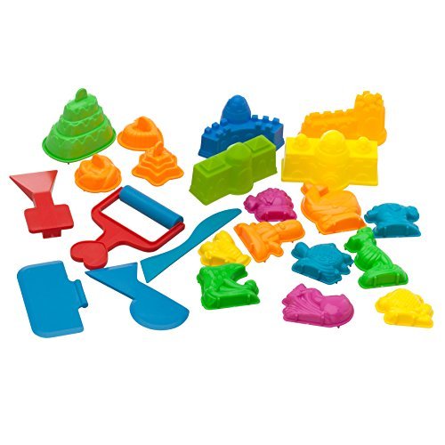 Product Cover Sand Molds and Tools Kit (23 pcs) - Sand Molding Kit Use w/ Kinetic Sand, Sands Alive, Brookstone Sand, Waba Sand, Moon Sand & All Other Molding Play Sand Brands - (Sand NOT Included)