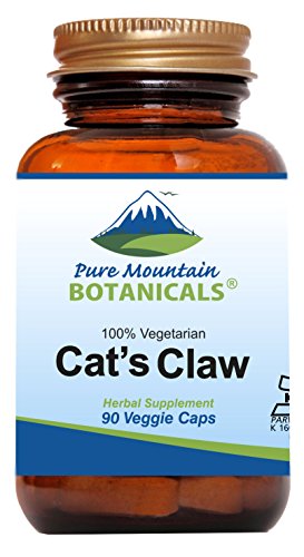 Product Cover Cat's Claw Capsules - 90 Kosher Vegan Caps with 1000mg Peruvian Cats Claw Uncaria Tomentosa Herb