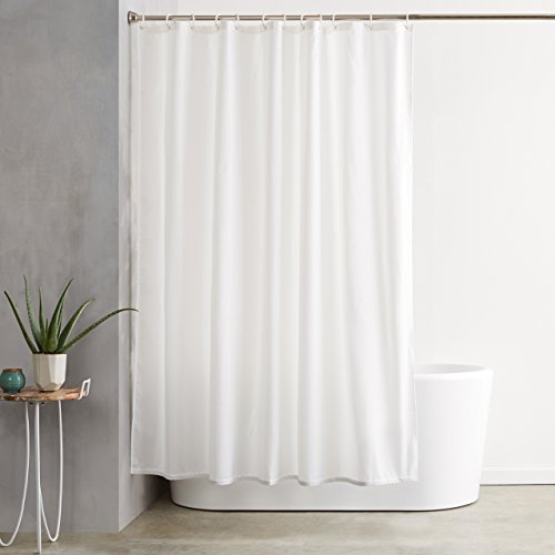 Product Cover AmazonBasics Shower Curtain with Hooks - 72 x 72 inches, White