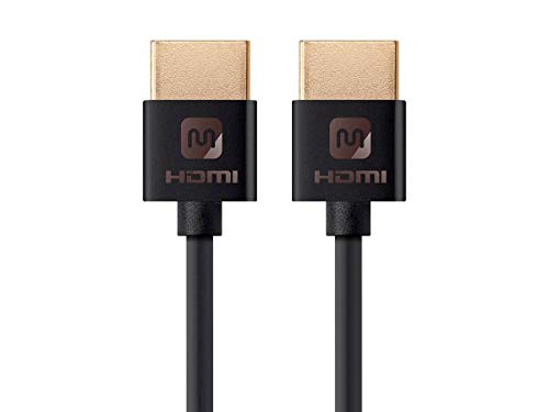 Product Cover Monoprice HDMI High Speed Cable - 3 Feet - Black, 4K@60Hz, HDR, 18Gbps, 36AWG, YUV 4:4:4 - Ultra Slim Series