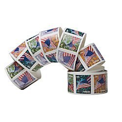 Product Cover USPS Forever Stamps, Coil of 100 US Flag Postage Stamps (2016 or 2017 version)